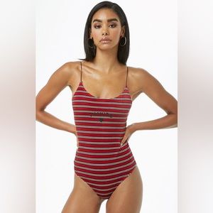 J’adore Red Stripe Bodysuit